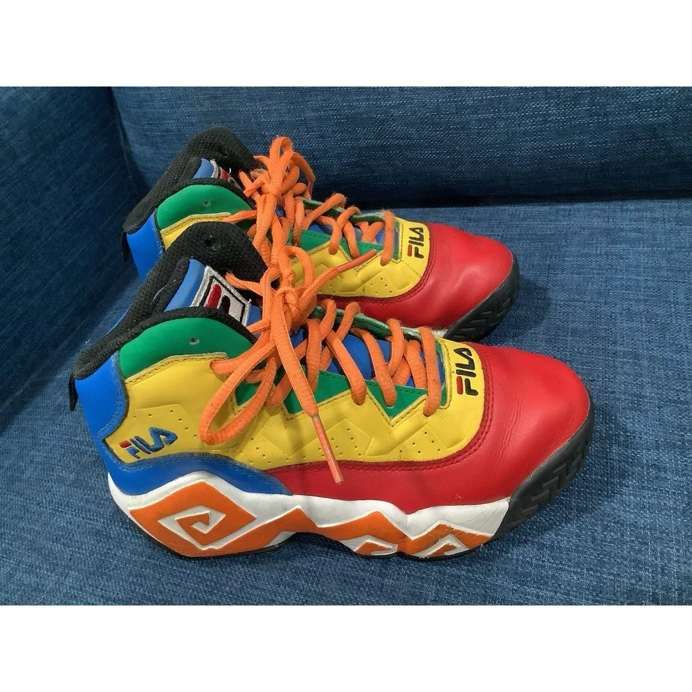 Fila MB Basketball Shoes Size 2 3BM01222-638 Multicolor Retro